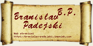 Branislav Padejski vizit kartica